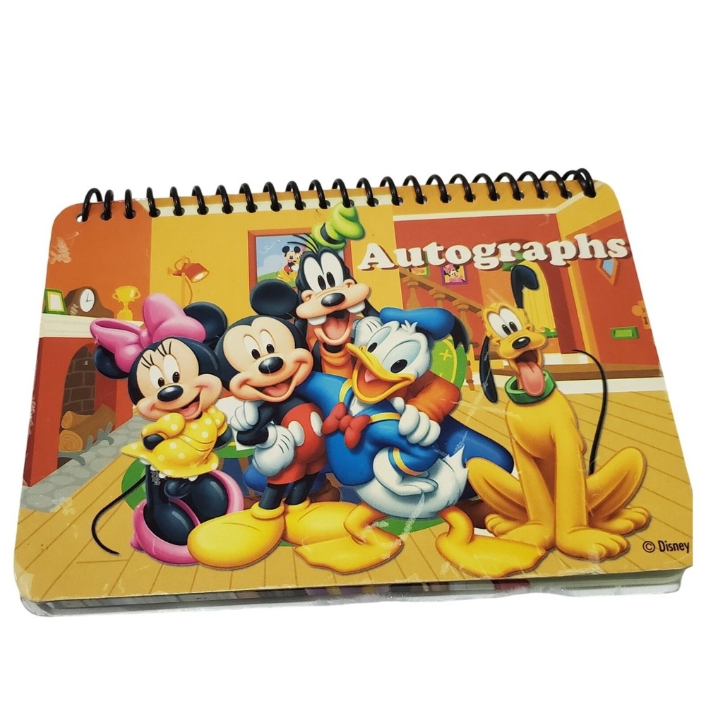 Disney Autograph Book Mickey Mouse & Friends Theme Park‎ Souvenir New